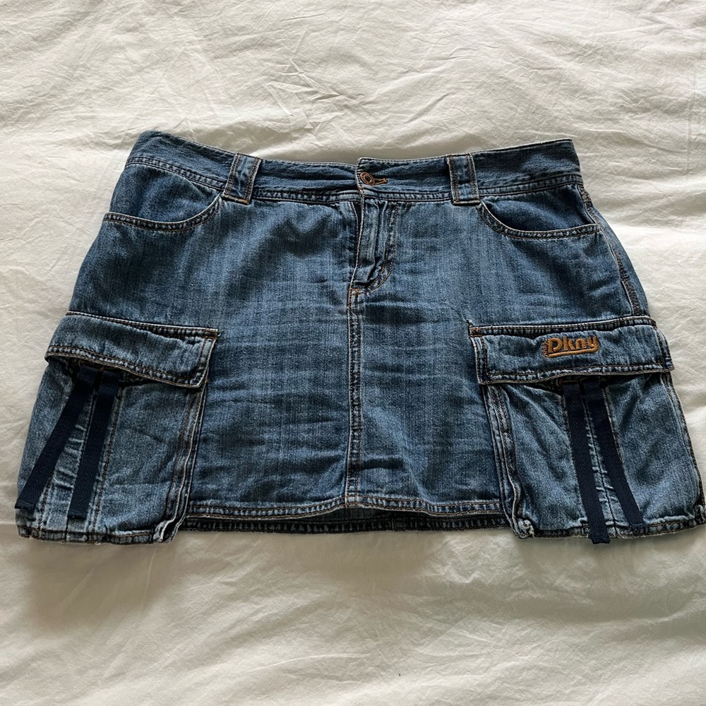Vintage Y2K Denim DKNY Cargo Miniskirt
